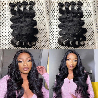 FlowQuest™ – Brazilian Body Wave Bundles • 100% Real Human Hair • Salon-Grade Quality