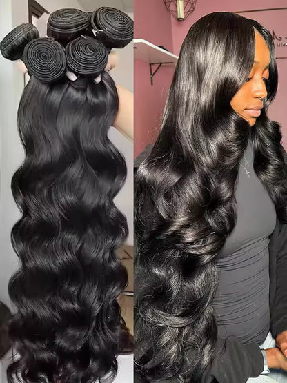 FlowQuest™ – Brazilian Body Wave Bundles • 100% Real Human Hair • Salon-Grade Quality